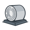 Illustration of a roll of steel