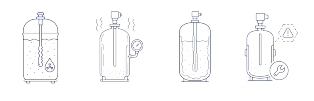 Illustrations of issues experienced in industrial measuring petrochemical processing including contact with corrosive material, high-temperature vessels, fouling and coating of sensors, hazardous areas make maintenance difficult 