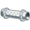 Slurry processing Illustration of a pipe used in processing slurries