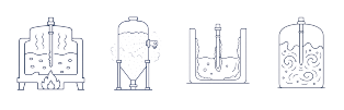 Illustrations of issues experienced when trying to measure level, density and weight in glass production